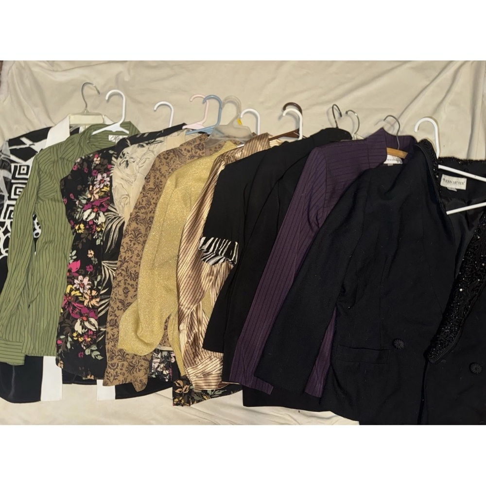 Jessica Howard Women's Blazer Collection - Black, Green, Purple, Gold W Medium